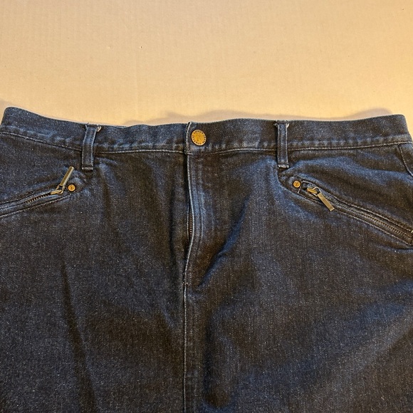Lauren by Ralph Lauren Jean Co Premium Women’s Blue Denim Pencil Skirt Sz 14 - Picture 6 of 13